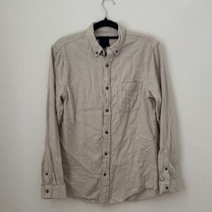 14th & Union Beige Casual Button-Down Shirt